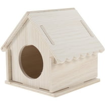 Troglfold hamster houses Hamster House Hideout Wooden Small Animal Rat Playground Guinea Pig Hut,4.33"X3.74"X3.94"