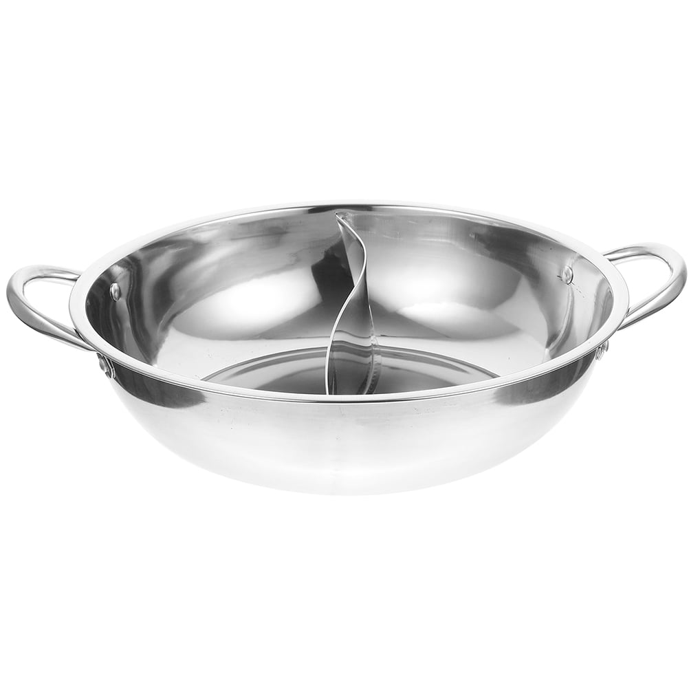 Troglfold hotpot pot Hot Pot with Divider Stainless Steel Hot Pot Divided Hot Pot Pan Household Hot Pot Stock Pot