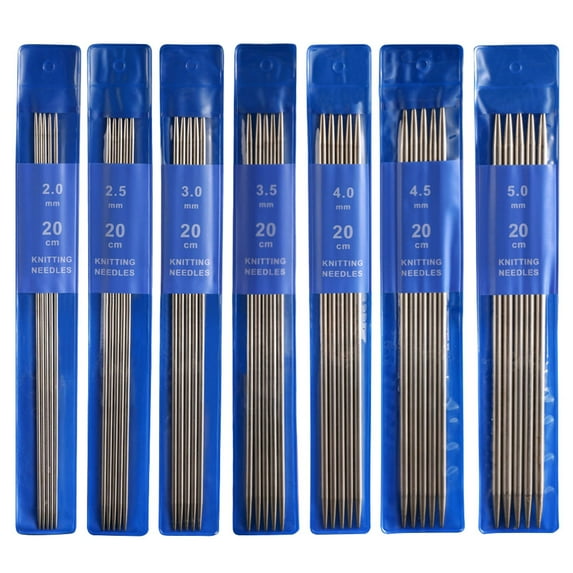 Troglfold knitting needles 35pcs Double Pointed Metal Knitting Needles Hand Knitting Tools For Professional,9.06"X3.94"X1.18"
