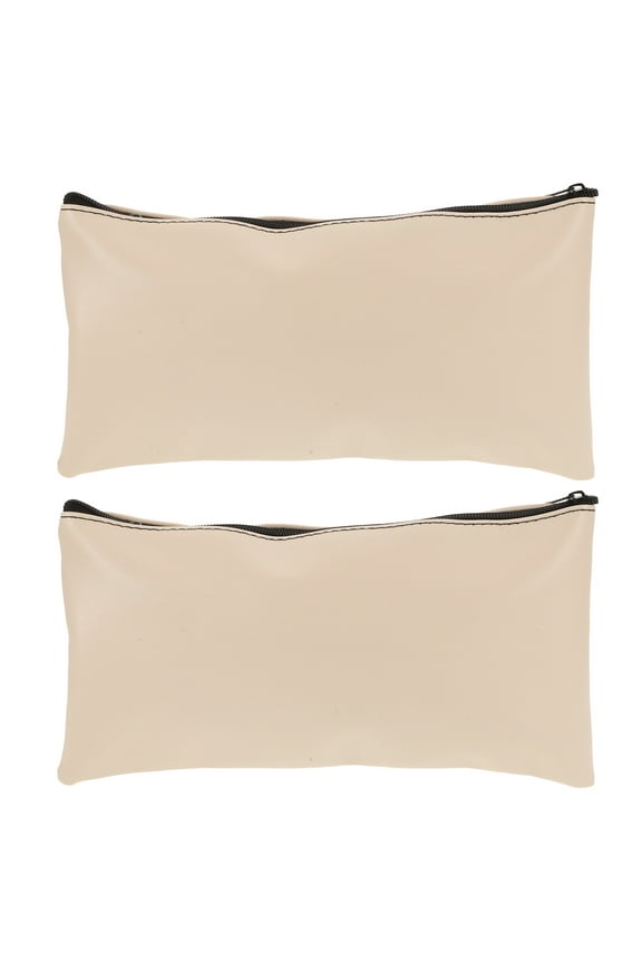 Troglfold money bag 2Pcs PU Leather Money Pouches for Cash Check Receipt Convenient Bill Bags Check Storage Bags,11.02"X6.1"X0.24"