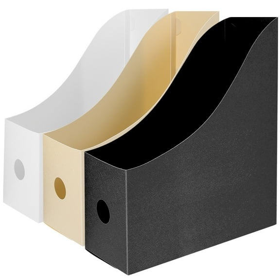 Troglfold organizer for desk 3pcs Desk Magazine File Holder Organizer Plastic Storage Box,10.63"X9.45"X3.54"