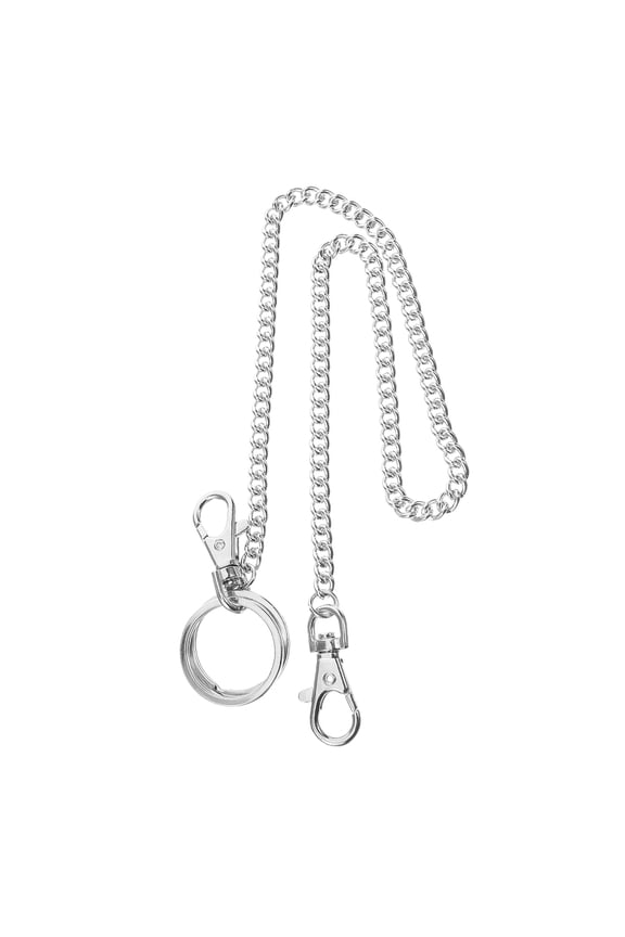 pants key holder Heavy-Duty Wallet Chain for Men Secure Keys Holder Chain for Jeans and Pants Decorative and Functional Pants Pocket Chain with Lobster Clasp,9.84"X1.1"X0.08"