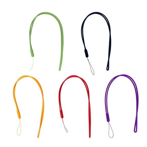 Troglfold phone strap 5pcs Long Mobile Phone Lanyard Silicone Phone Lanyard Camera Silicone Lanyard (Random Color),16.93"X0.79"X0.79"