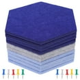 thumbnail image 1 of Troglfold pin board SEWACC Hexagon Felt Board 10pcs Cork Tiles with Push Pins - Home & Office Decor,7.87"X6.69"X0.35", 1 of 11