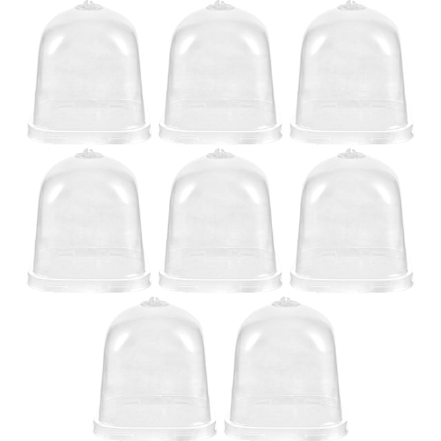 Troglfold plant nursery hood Transparent Plant Dome 8pcs Garden Cloche for Freeze Protection and Greenhouse,4.33"X4.02"X4.02"