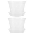 Troglfold plant nursery pots 2 Sets Clear Plastic Orchid Pots