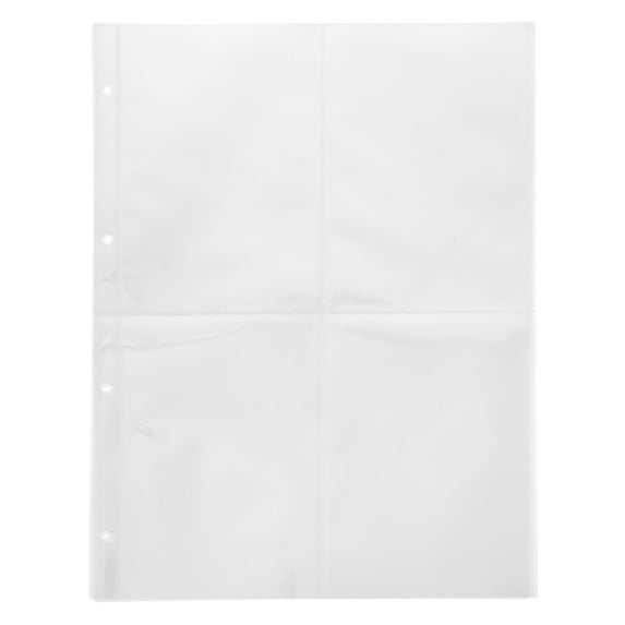 Troglfold postcard sleeves 20 Sheets of Photo Pages for Photo Album Creative Photo Book Pages Loose-leaf Pages Clear Page Sleeves,12.2"X9.06"X0.04"