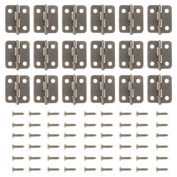 Troglfold small hinges 50 Sets of Jewelry Box Hinges Iron Case Hinges Multi-function Chest Hinges,0.59"X0.63"X0.08"