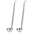 thumbnail image 1 of Troglfold soup ladle Stainless Steel Serving Spoons - 2pcs Sauce Ladles with Pouring Rim,10.24"X1.97"X1.38", 1 of 10