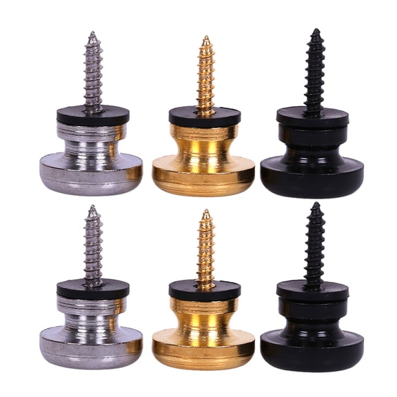 Troglfold strap locks 6Pcs Guitar Strap Buttons Mushrooms Shaped Electric Acoustic Strap Lock Locking Pegs Bass Strap Buckles Guitar Acessories,0.55"X0.55"X0.83"