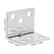 Troglfold 12pcs L Angle Table Top Fasteners, Small Corner Brackets, Furniture Corner Brace L Bracket 1.5" x 1.02" x 1.02"