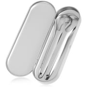 Troglfold tongue scraper 2 Pcs Metal Tongue Scraper for Adults with Storage Box,7.09"X4.72"X0.47"