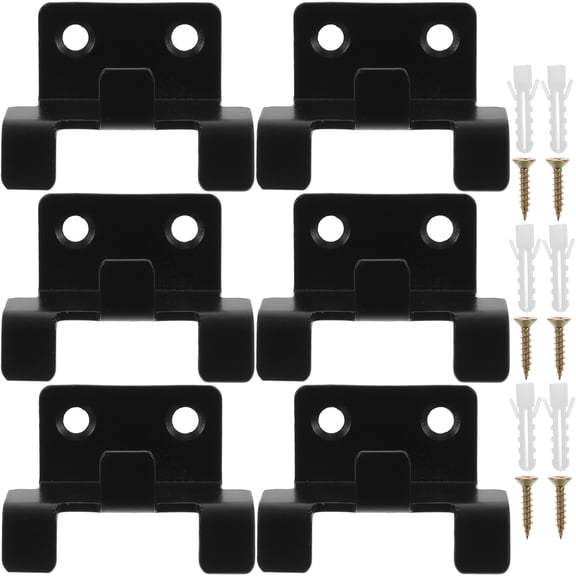 LABSERRON 6Sets Black Heavy Duty Mirror Brackets Wall Mount for Outdoor Tile Display and Furniture