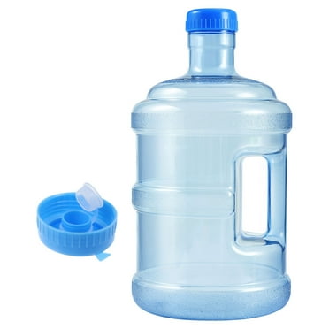 Troglfold water jug 5 Gallon Water Jug Plastic Reusable Bottle with 2 Caps - 5L Container,13.39"X7.09"X7.09"