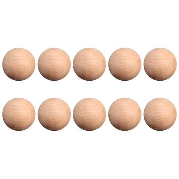 Troglfold wood ball 10 Unfinished Wood Balls for DIY Crafts & Projects,1.18"X1.18"X1.18"