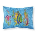 thumbnail image 1 of Troical Fish and Seaweed on Blue Fabric Standard Pillowcase, 1 of 2