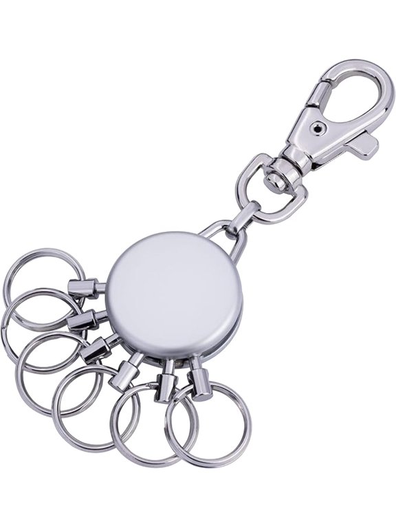 Troika Basic MT Quick Release Keychain- the ingenious key organizer-Mat Chrome