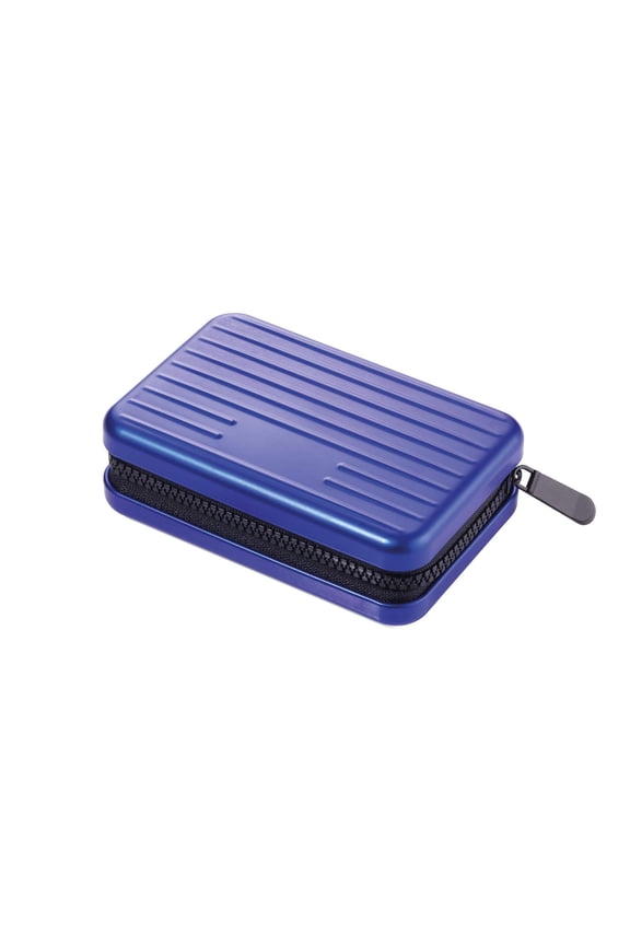 Troika KARTENKOFFER Aluminum Wallet Alternative with RFID Protection Blue