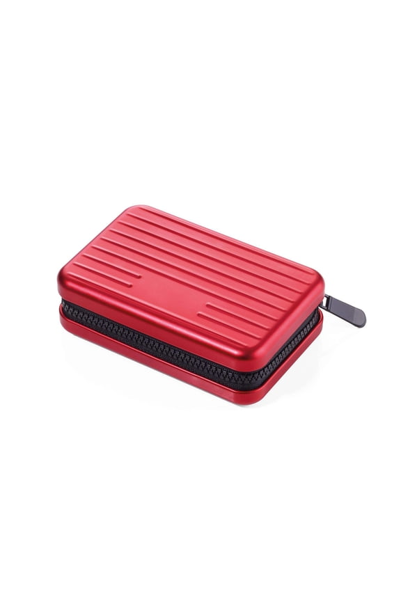 Troika KARTENKOFFER Aluminum Wallet Alternative with RFID Protection Red