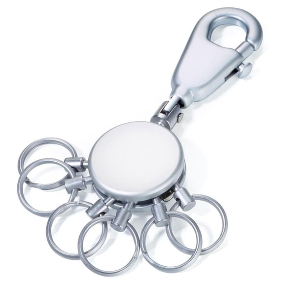 Troika Patent Exchangeable Rings Keychain in Three Finishes