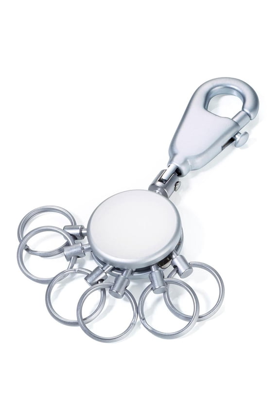 Troika Patent Exchangeable Rings Keychain in Three Finishes