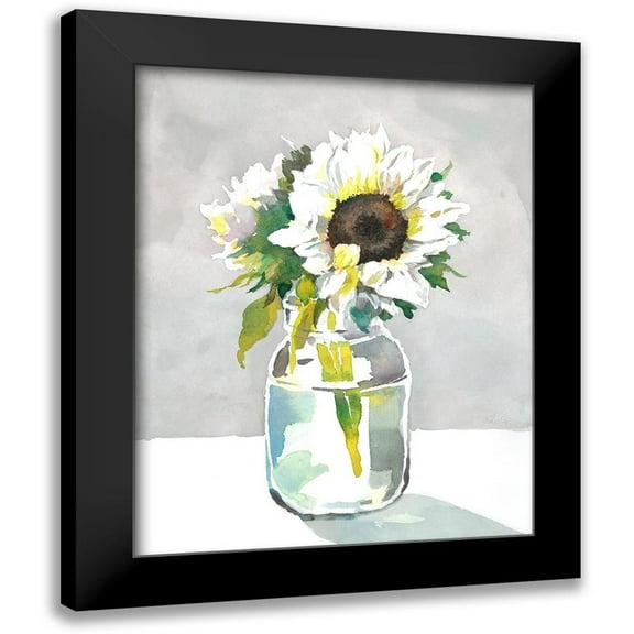 Troise Heidel, Theresa 12x14 Black Modern Framed Museum Art Print Titled - Sunflower I