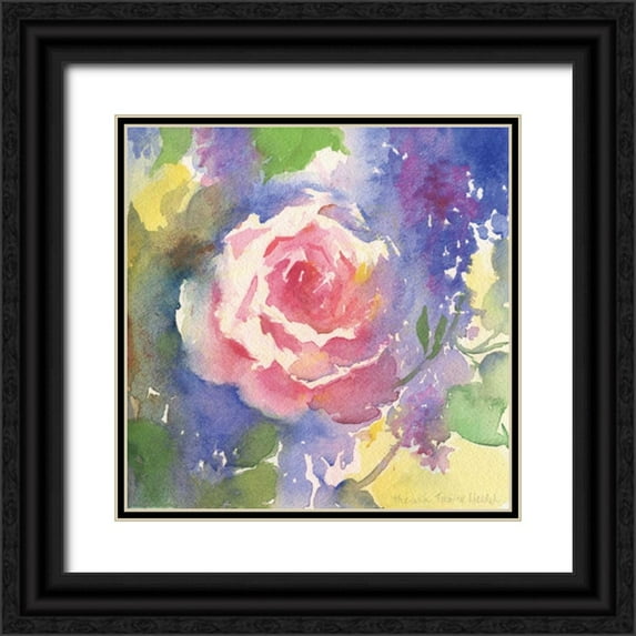 Troise Heidel, Theresa 26x26 Black Ornate Wood Framed with Double Matting Museum Art Print Titled - Margots Rose II