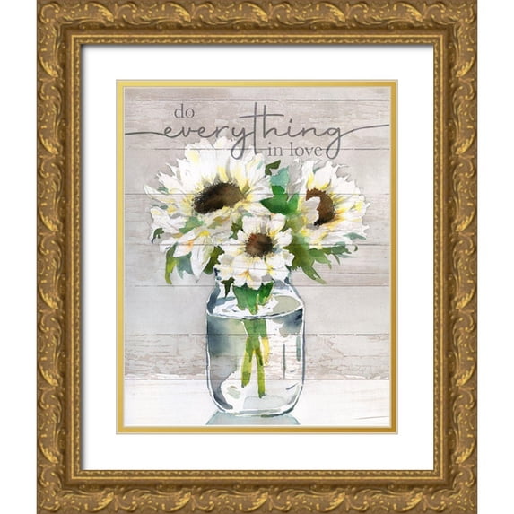 Troise Heidel, Theresa 26x32 Gold Ornate Wood Framed with Double Matting Museum Art Print Titled - Do Everything in Love