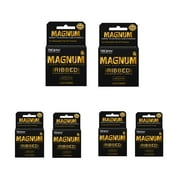 Trojan 6 / 3Pk Magnum Ribbed Lubricated - Pack of 6