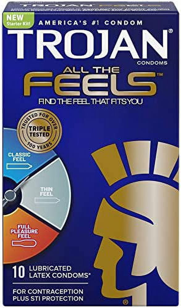 Trojan All The Feels Condom Bundle with a Silver Lunamax Pocket Case ...
