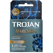 Trojan BARESKIN Condoms 3 Count Per Box, 12 Pack Total Count 36