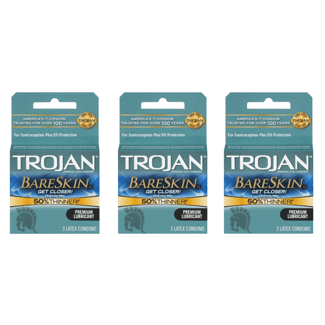 trojan bareskin premium lubricant Trojan Magnum BareSkin Extra Thin Lubricated Large Condoms, 10 ct main image 0