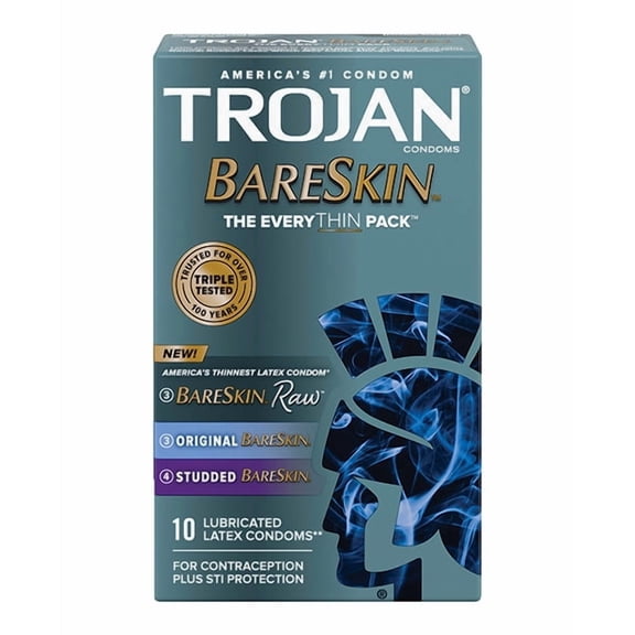 Trojan Bareskin Condoms, Everythin Variety Pack, 10 Count