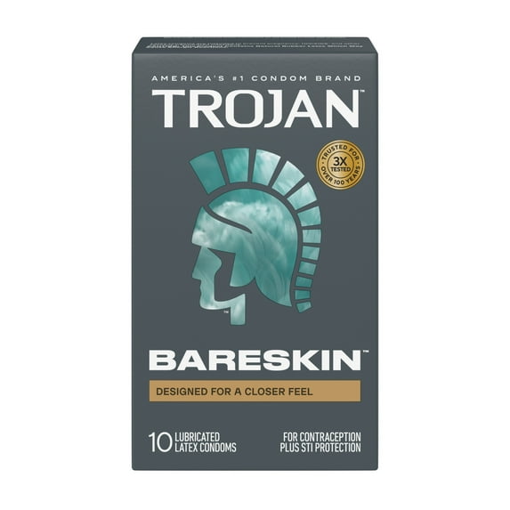 Trojan Bareskin Designed for a Closer Feel Thin Latex Lubricated Condoms, 24 Count