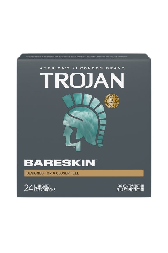 Bareskin Thin Premium Lubricated Condoms - 24 Count