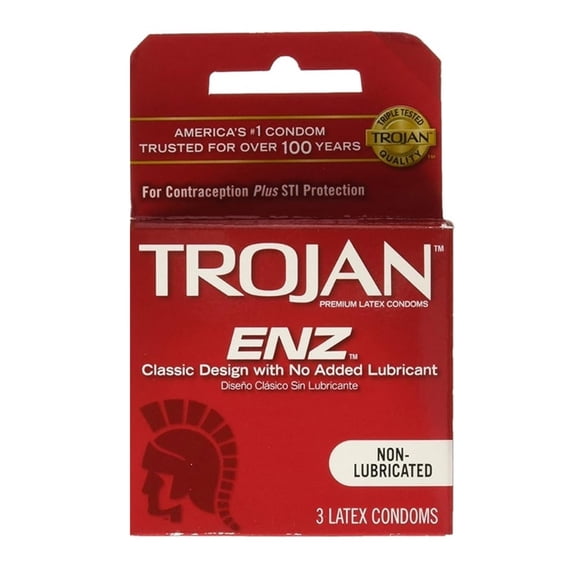 Trojan Condoms Non-Lubricated Latex - (Pack of 3) Total 9