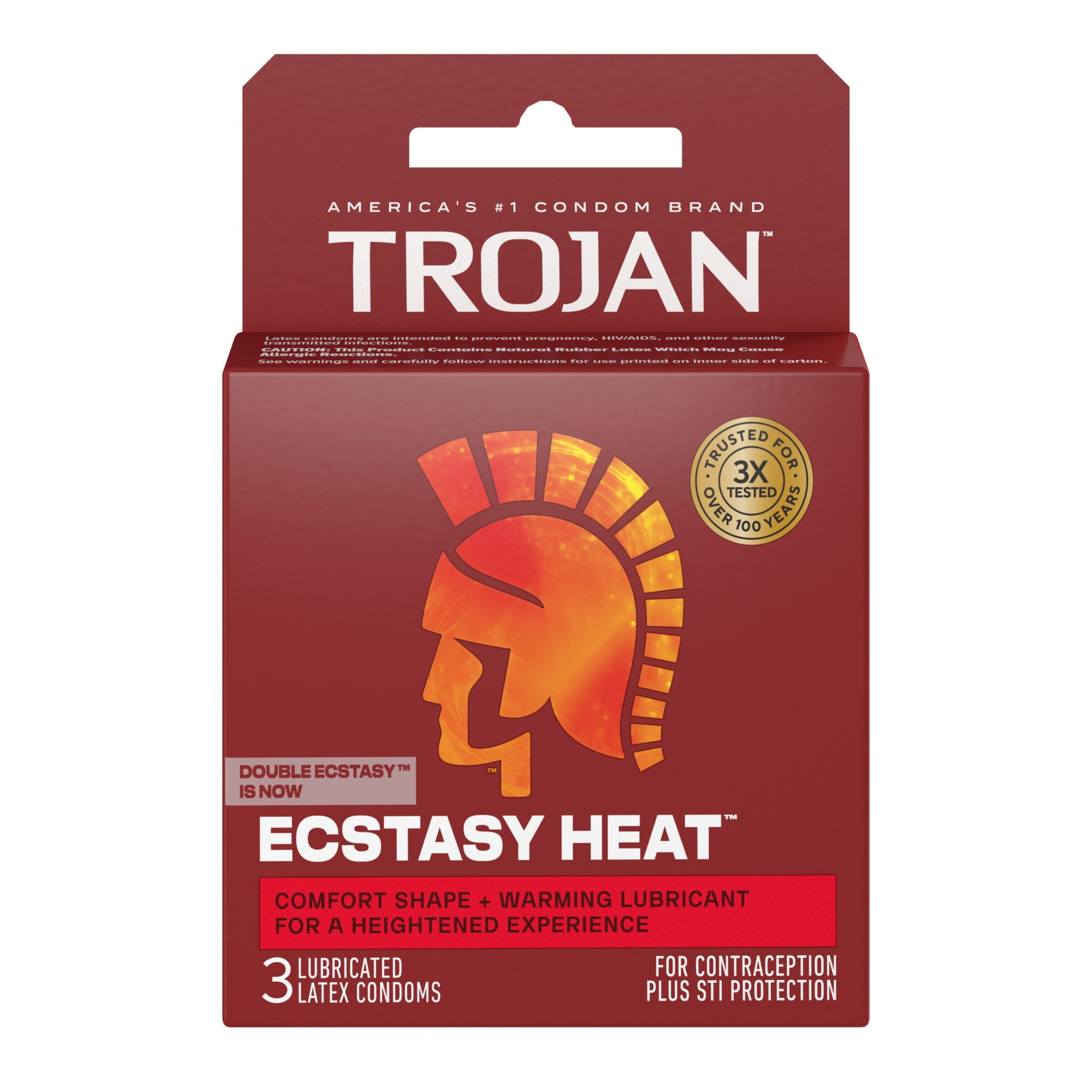 Trojan Double Ecstasy Latex Condoms, 3 ea - Walmart.com
