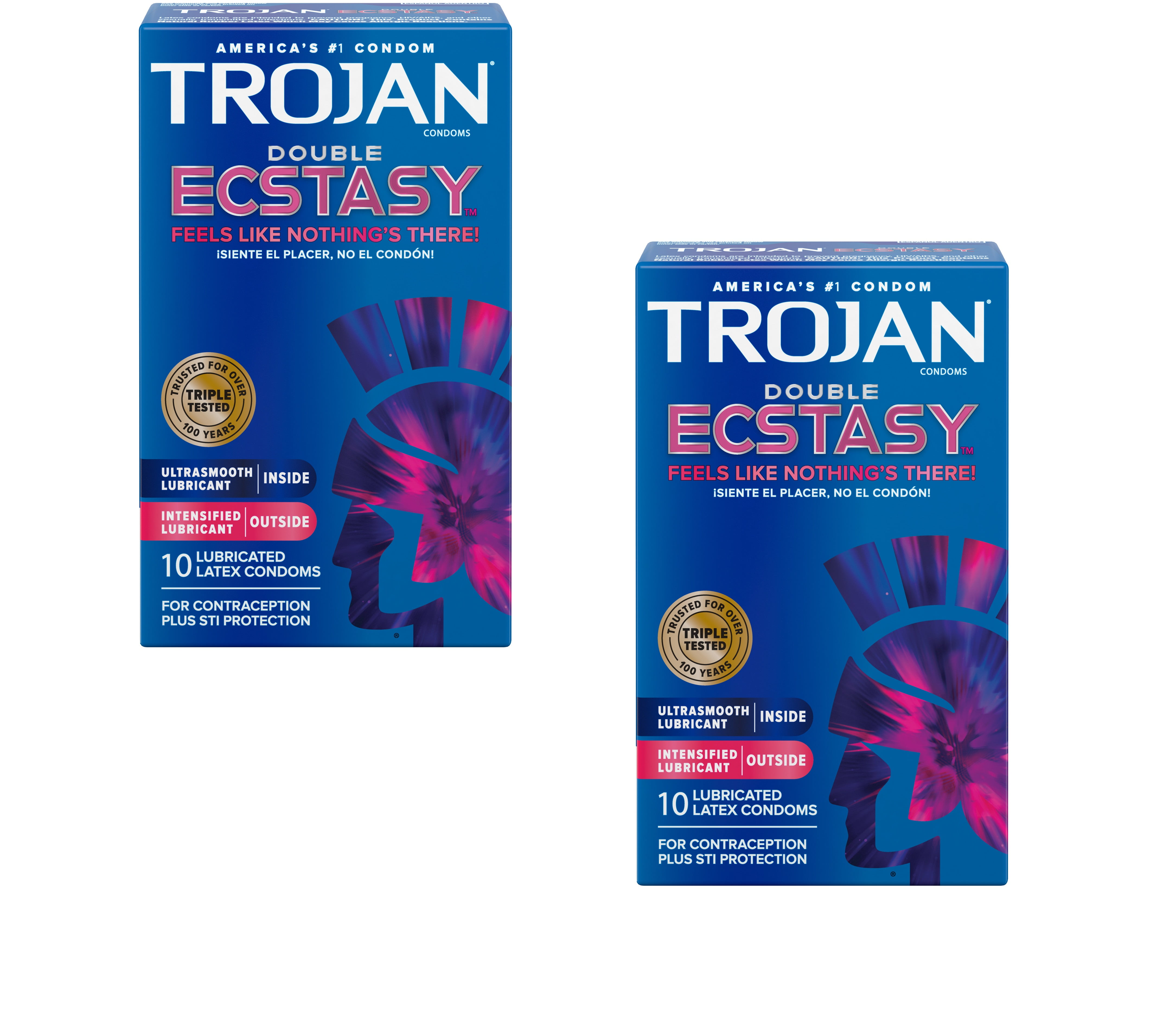 Trojan Double Ecstasy Lubricated Condoms - 20 Count - Walmart.com
