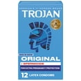 thumbnail image 1 of Trojan Original Plus Spermicide Latex Lubricated Condoms for Men, 12 Count, 1 of 12