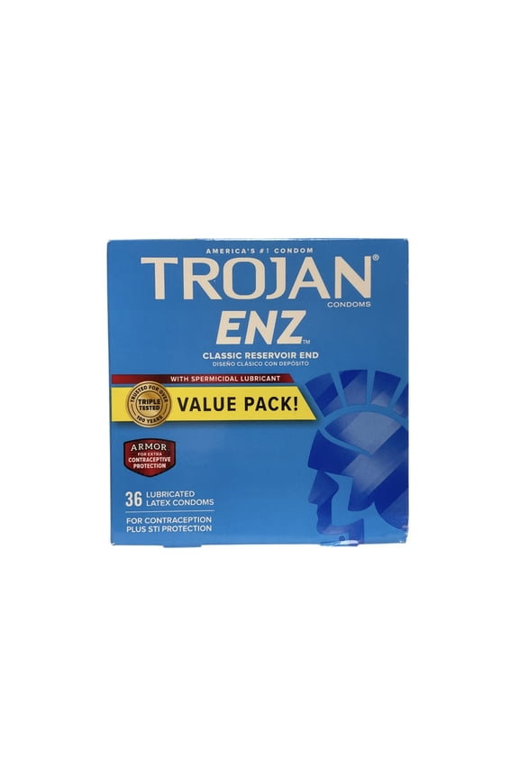 ENZ Armor Spermicidal Lubricated Condoms - 36 Count