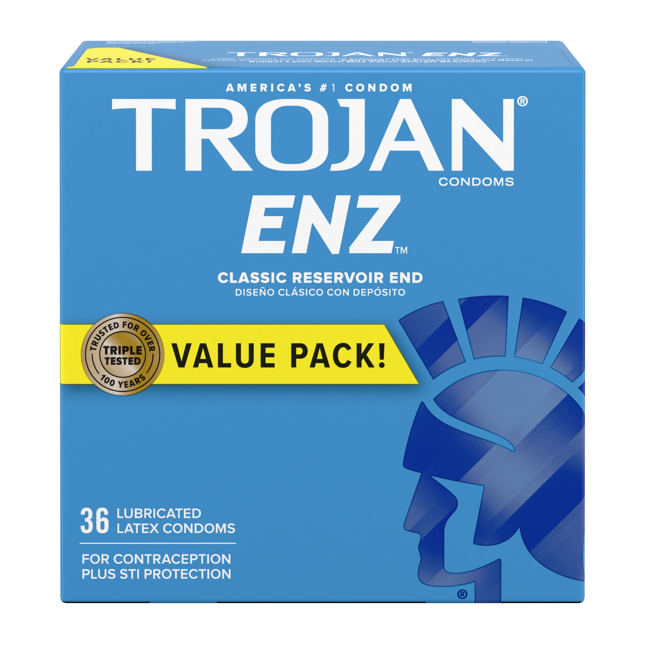 TROJAN ENZ Premium Smooth Lubricated Condoms, 12 Count - Walmart.com