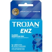 Trojan Enz Premium Lubricated Latex Condoms - 3 Count Pack of 20
