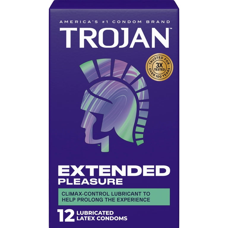 Trojan Extended Climax Control Condoms, Delay Lubricant, 12 Count -  Walmart.com