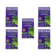 Trojan Extended Pleasure Condoms with Desensitizing Lubricant - 12 Count - Pack of 5
