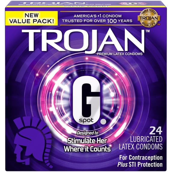 Trojan G. Spot Premium Lubricated Condoms - 24 count