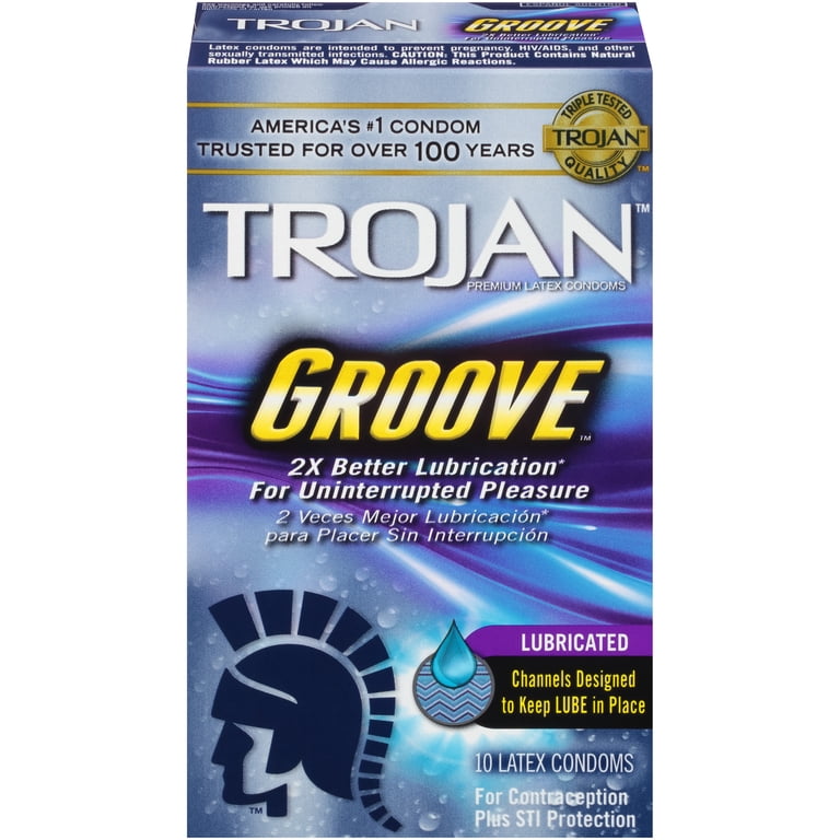Trojan Groove Textured Lubricated Condoms - 10 Count HSA/FSA Eligible