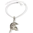 thumbnail image 1 of Trojan Helmet Snake Chain Charm Bracelet, 1 of 9