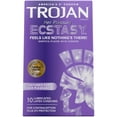 thumbnail image 1 of Trojan Her Pleasure Ecstasy Lubricated Condoms - 10 Count (Pack of 32), 1 of 5