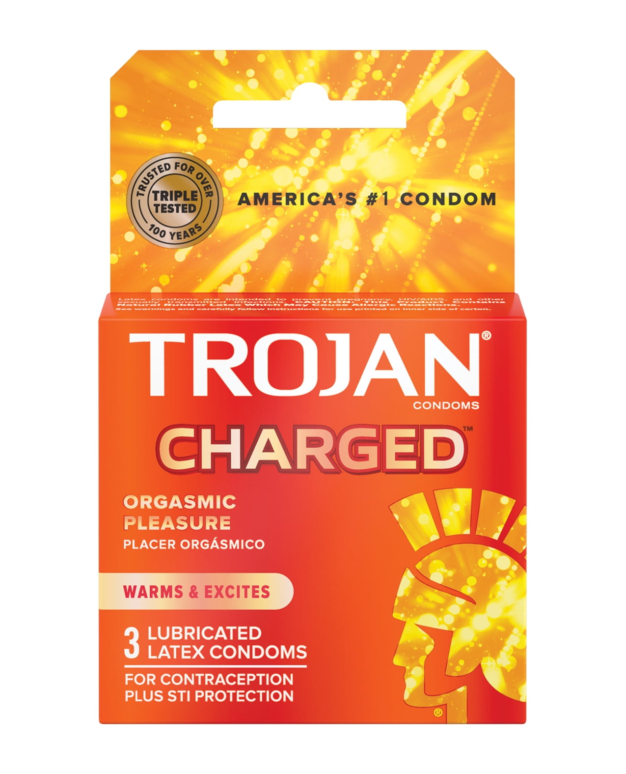 Trojan Intensified Charged Condoms - Box of 3 - Walmart.com