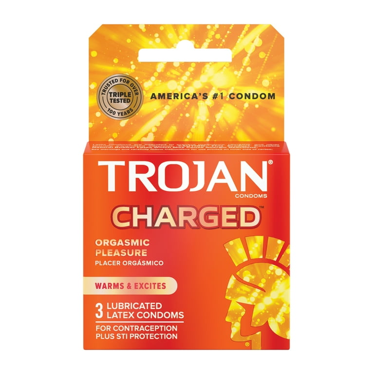 Trojan Intensified Charged Condoms - Box of 3 - Walmart.com